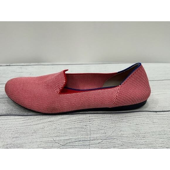 Rothys Womens The Ballet Shoes Knit Flat Heel Round Toe Slip On Red Size 8 - Picture 2 of 11